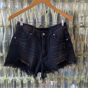Black high waist shorts